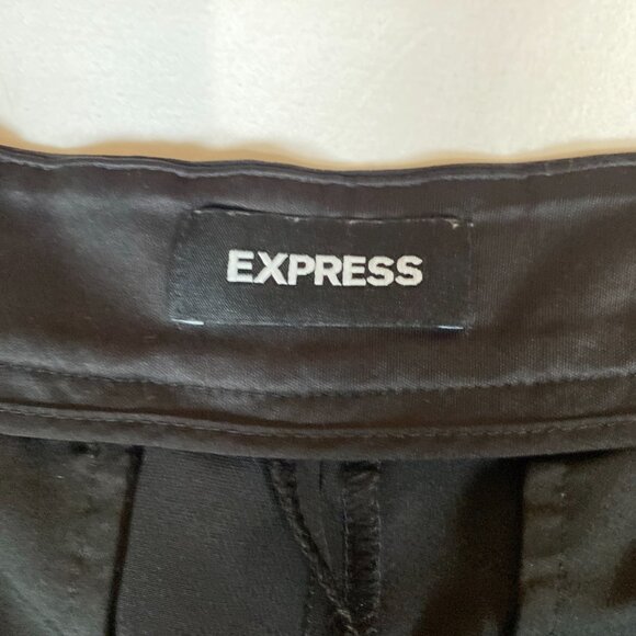 Express Wide Leg Super High Rise 14R Polyester Blend Black Pants - Picture 4 of 8